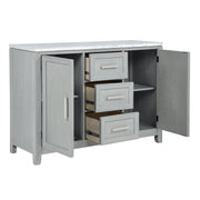 Fiona Marble Top Dining Buffet/Server-Mist Gray