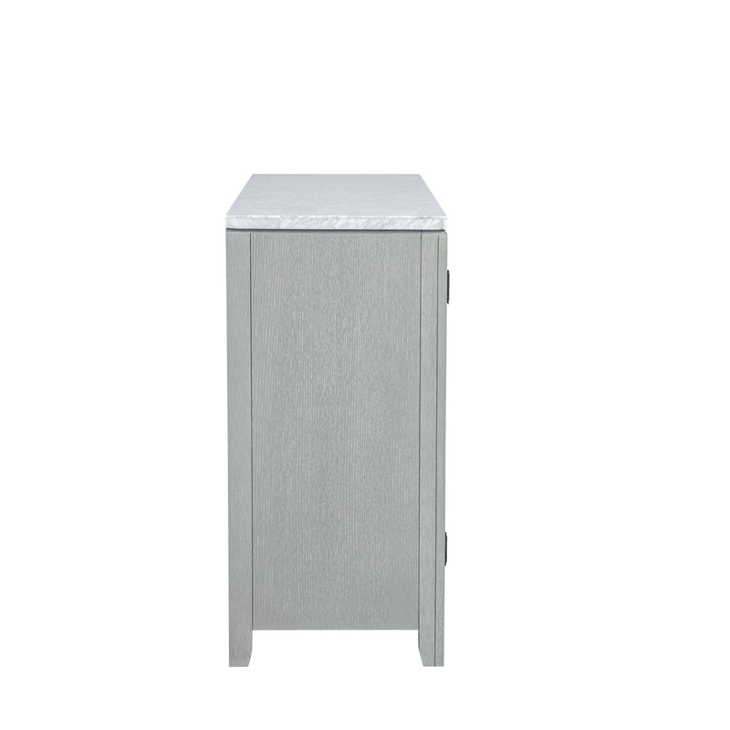 Fiona Marble Top Dining Buffet/Server-Mist Gray