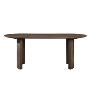 Kody 79" Oval Dining Table Top-Dk Walnut