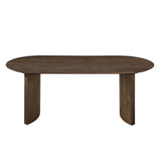Kody 79" Oval Dining Table Top-Dk Walnut