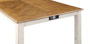 Amy 5 Pc 60" Counter Storage Table+Chairs- Bisque/Brown