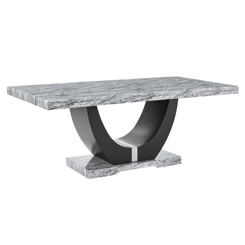 Lyra Dining Table Top And Base Bottom Marble