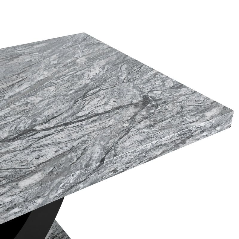 Lyra Dining Table Top And Base Bottom Marble