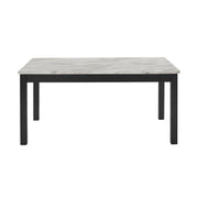 Celeste 64" Dining Table-Espresso/Faux Marble