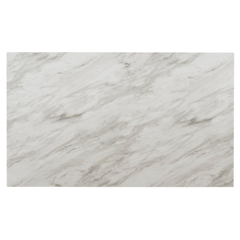 Celeste 64" Dining Table-Espresso/Faux Marble