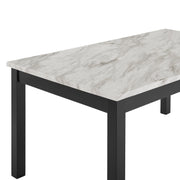 Celeste 64" Dining Table-Espresso/Faux Marble