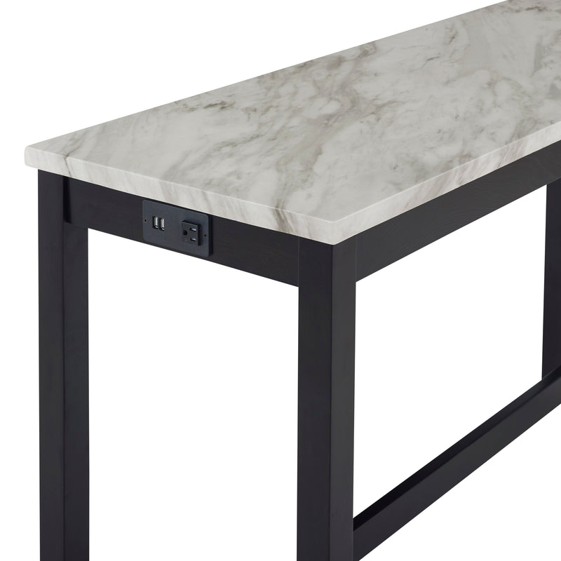 Celeste Theater Bar Table W/ 3 Stools-Gray