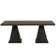 Plateau Rectangle Table Pedestal Base-Rustic Espresso