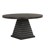 Plateau Round Table Pedestal Base Top-Rustic Espresso