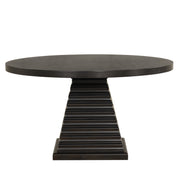 Plateau Round Table Pedestal Base Top-Rustic Espresso
