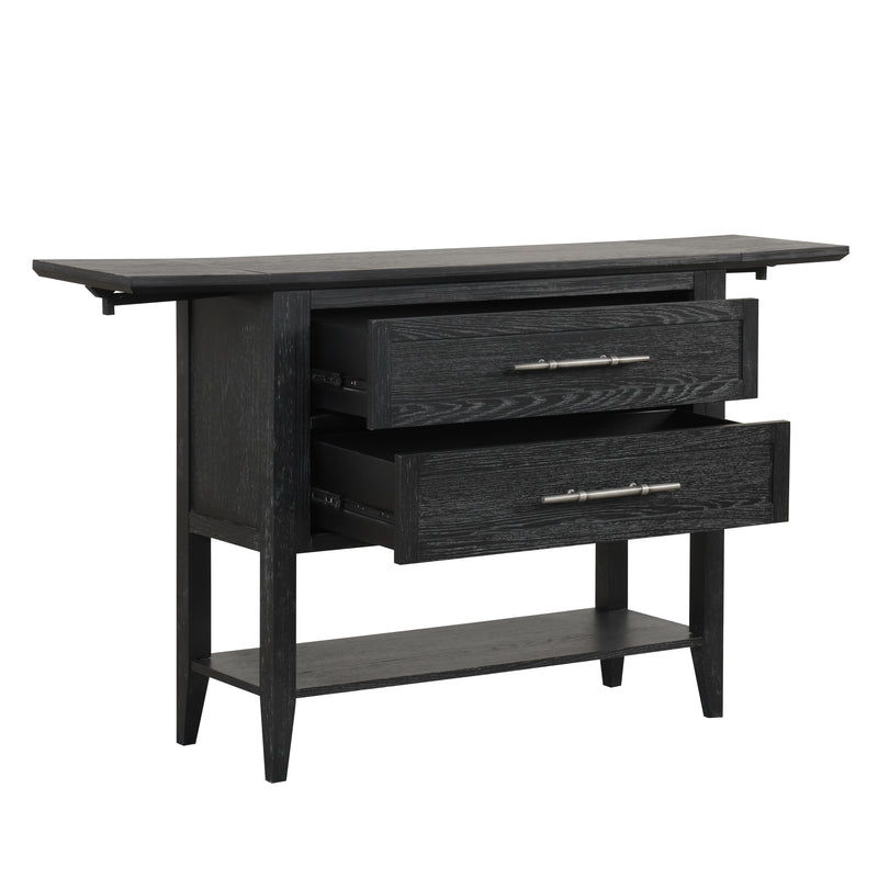 Sable Crest Drop Leaf Server-Black