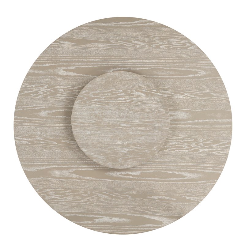 Gwendolyn Round Dining Table Top & Lazy Susan-Cerused Taupe