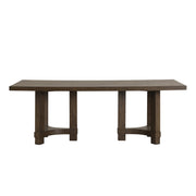 Cityscape Rectangle Dining Table Base-Walnut