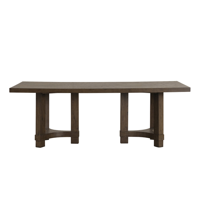 Cityscape Rectangle Dining Table Base-Walnut