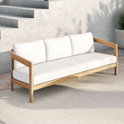 Wesley Patio Sofa, W/ White Cushions