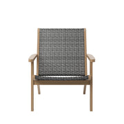 Radius Patio Wood And Gray Wicker Side Chair (2 Per Carton)