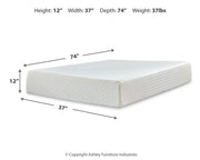Chime 12 Inch Memory Foam Mattress in a Box - Sims Furniture