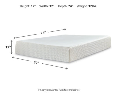 Chime 12 Inch Memory Foam Mattress in a Box - Sims Furniture