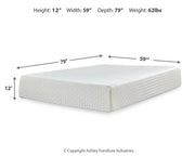 Chime 12 Inch Memory Foam Mattress in a Box - Sims Furniture