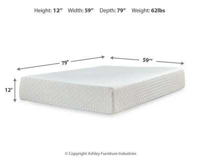 Chime 12 Inch Memory Foam Mattress in a Box - Sims Furniture
