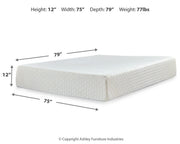 Chime 12 Inch Memory Foam Mattress in a Box - Sims Furniture