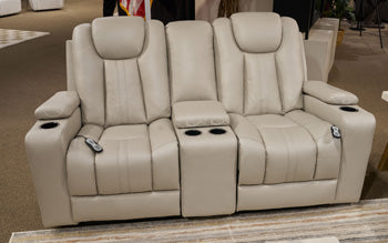 Elevate Edges Glider Reclining Loveseat with Console - Sims Furniture