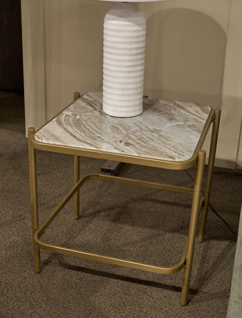 Manor Stone End Table - Sims Furniture