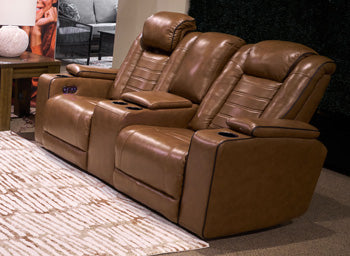 Gruaro Power Reclining Loveseat with Console - Sims Furniture