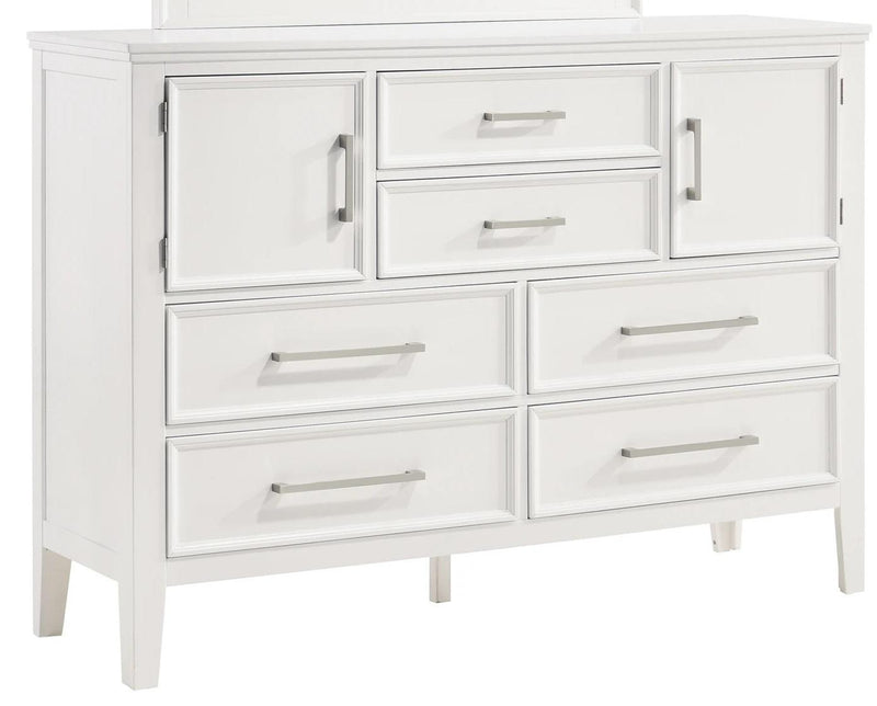 New Classic Furniture Andover 6 Drawer Dresser in White