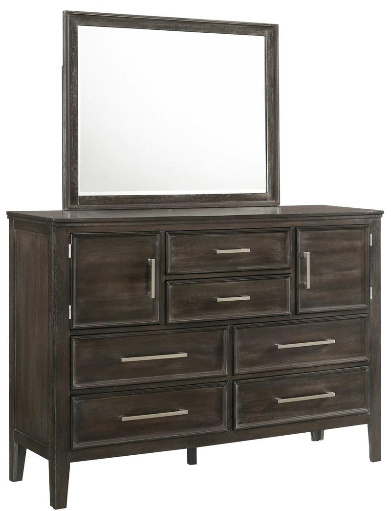 New Classic Furniture Andover 6 Drawer Dresser in Nutmeg