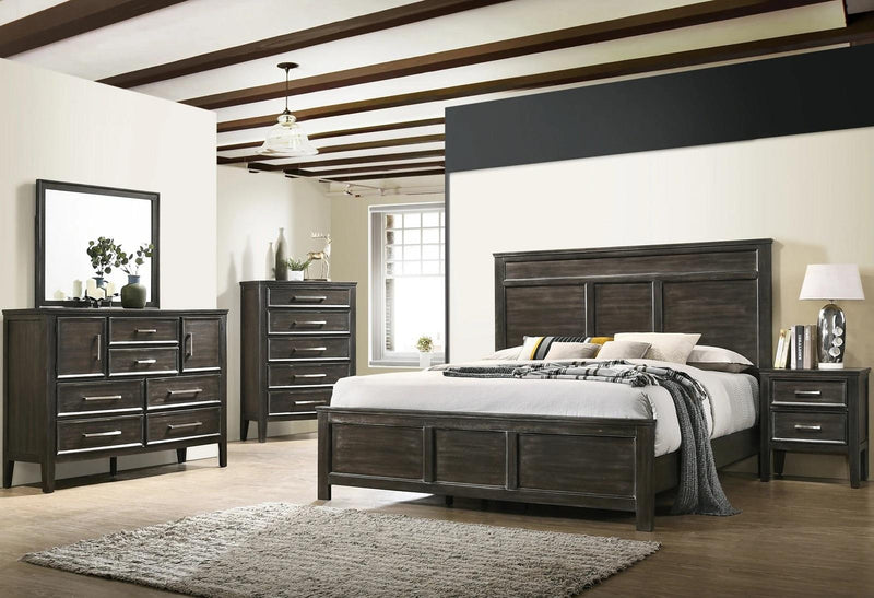 New Classic Furniture Andover Queen Bed in Nutmeg