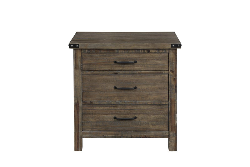 New Classic Furniture Galleon Nightstand in Weathered Walnut