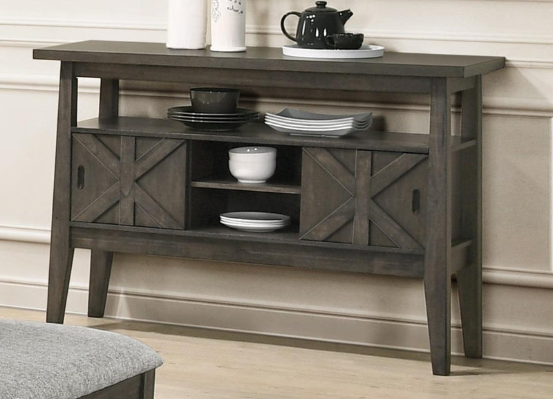 New Classic Furniture Gulliver Server in Rustic Brown