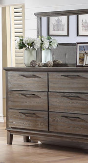 New Classic Furniture Cagney Mirror in Vintage Gray - Sims Furniture