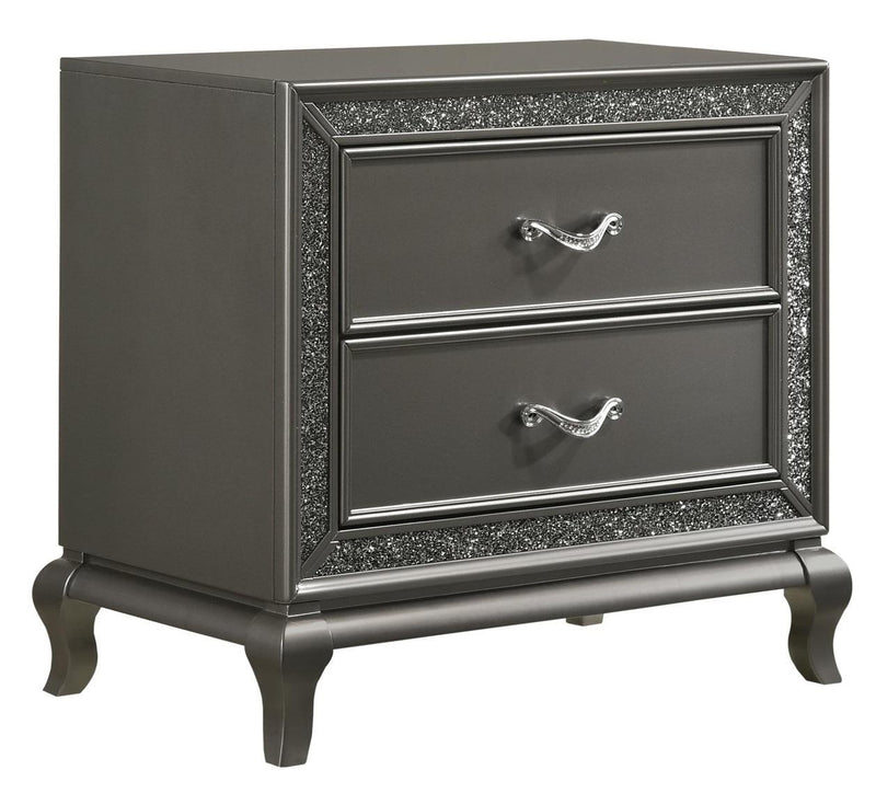 New Classic Furniture Park Imperial 2 Drawer Nightstand in Pewter
