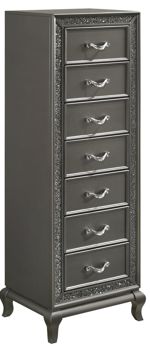 New Classic Furniture Park Imperial 9 Drawer Lingerie Chest in Pewter