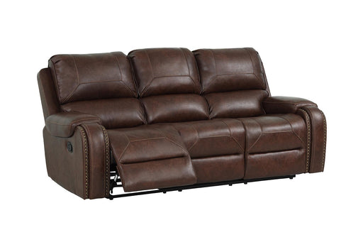 New Classic Furniture Taos Dual Recliner Sofa in Caramel - Sims Furniture