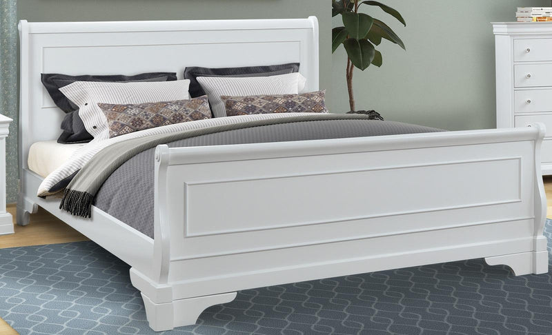 New Classic Furniture Versaille Full Sleigh Bed in White