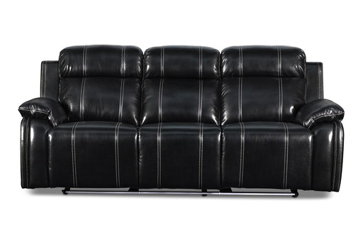 New Classic Fusion Dual Recliner Sofa in Black - Sims Furniture