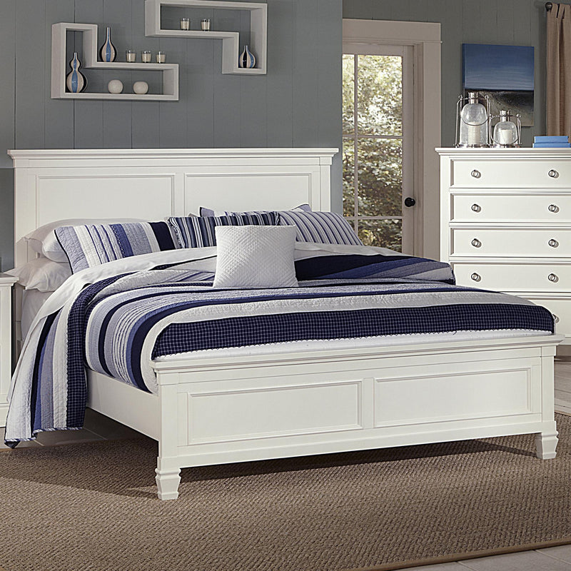 New Classic Tamarack California King Panel Bed in White