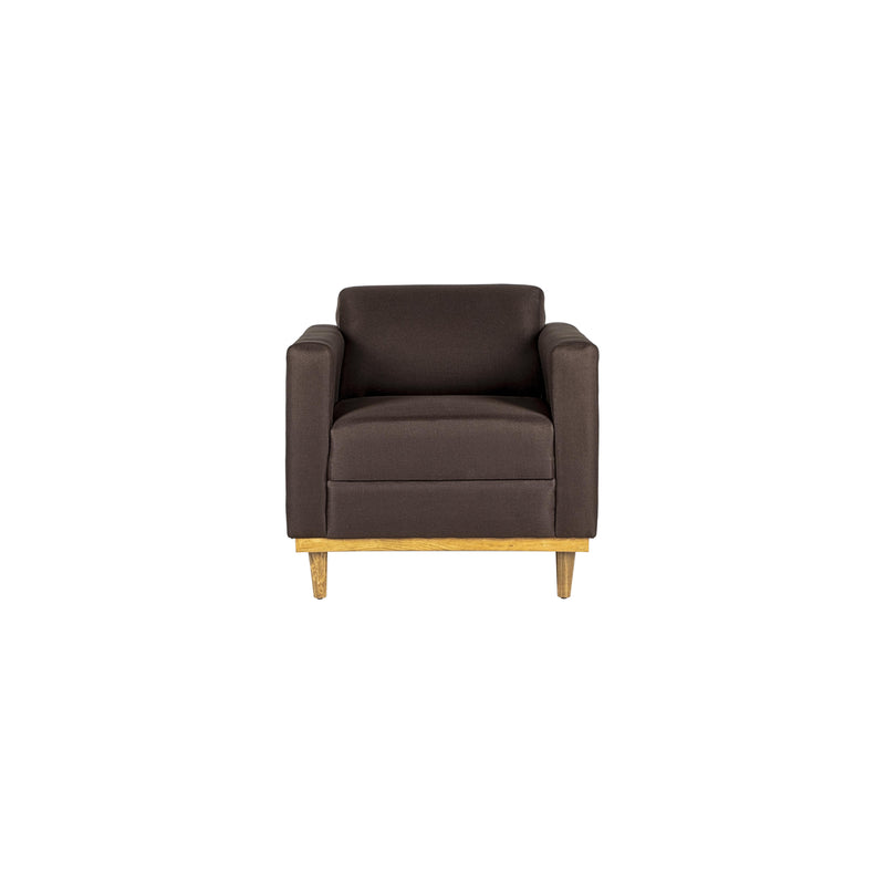 AIDEN CHAIR W/1 THROW PILLOW-CHOCOLATE