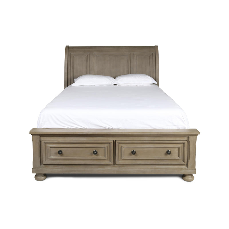 ALLEGRA Eastern King-California King K STORAGE FOOTBOARD & SLATS-PEWTER - Sims Furniture