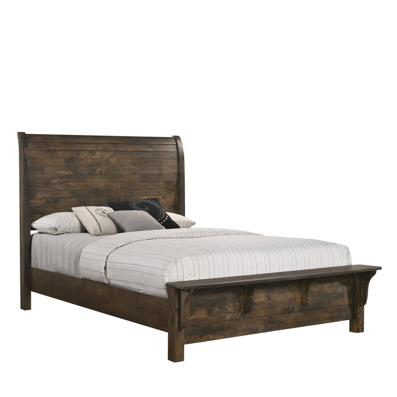 BLUE RIDGE Eastern King-California King K BENCH FOOTBOARD & SLATS-RUSTIC GRAY - Sims Furniture