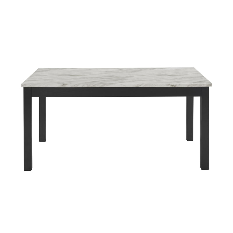 CELESTE 64" DINING TABLE-ESPRESSO/FAUX MARBLE