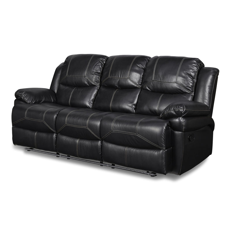 FLYNN SOFA W/BASE LIGHTING-BLACK