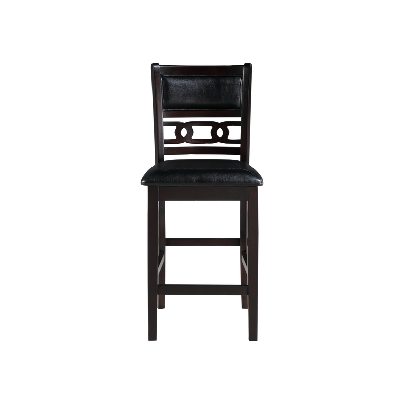 GIA 5PC 42" SQUARE COUNTER TABLE & 4 CHAIRS-EBONY