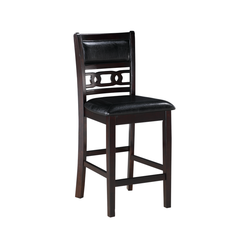 GIA 5PC 42" SQUARE COUNTER TABLE & 4 CHAIRS-EBONY