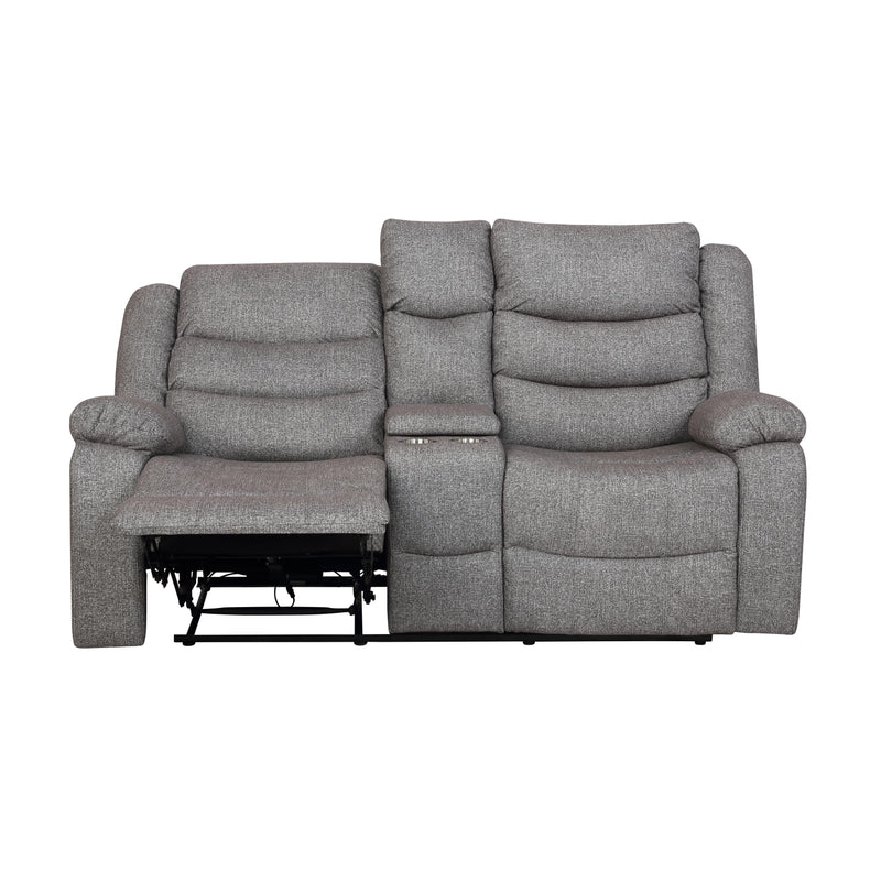 GRANADA CONSOLE LOVESEAT W/PWR FR-GRAY