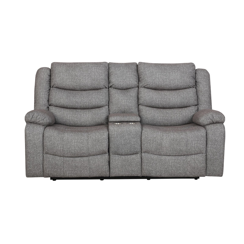GRANADA CONSOLE LOVESEAT W/PWR FR-GRAY