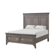 LISBON Eastern King-California King EK/WK STORAGE FOOTBOARD & SLATS- GRAY - Sims Furniture